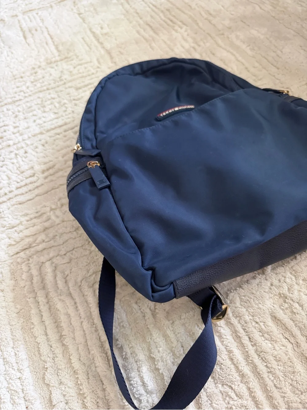 Tommy Hilfiger Navy Blue Nylon Backpack